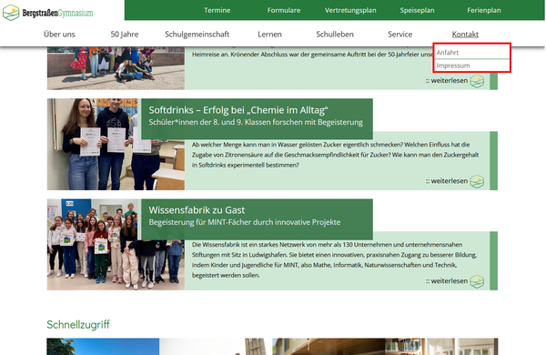Menü - Kontakt Menü - Kontakt