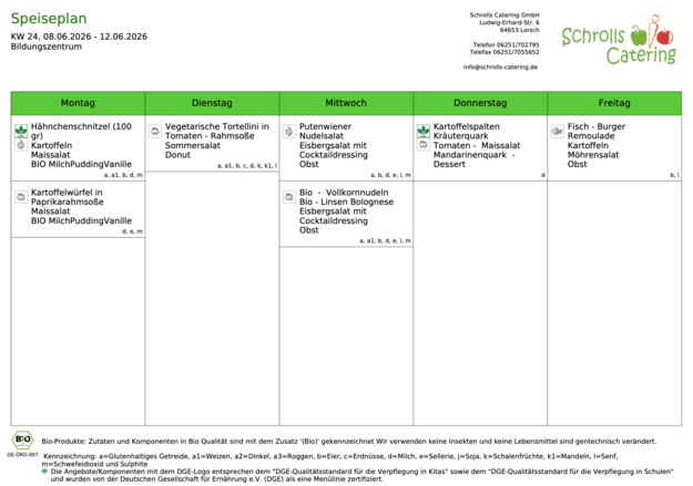 Speiseplan 08.-12.06.2026